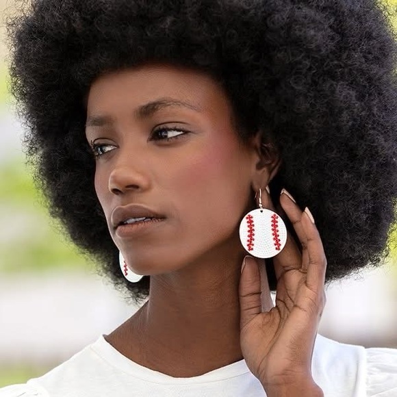 NEW Silver Baseball Earrings - Picture 4 of 9